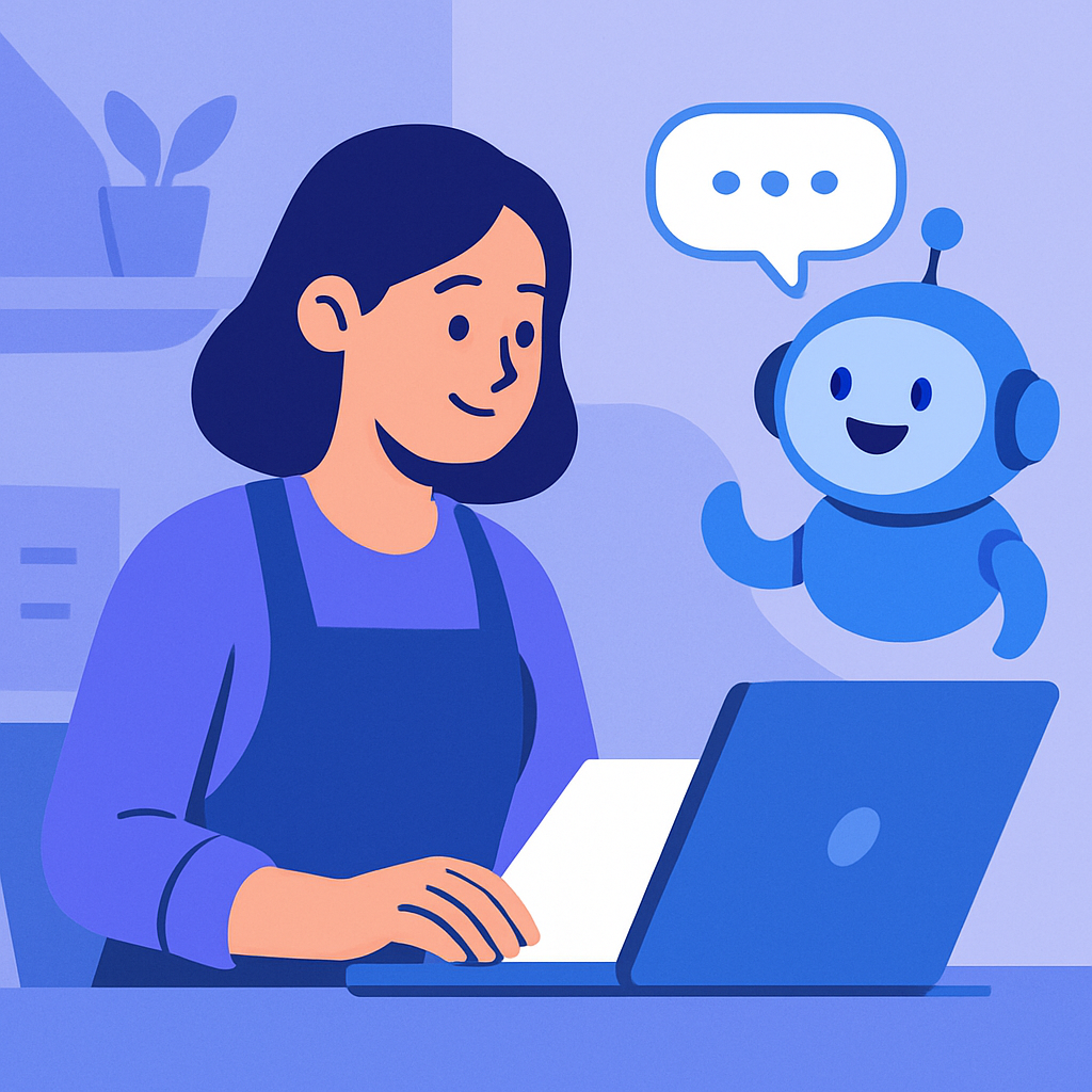 Chatbot interactuando con un cliente